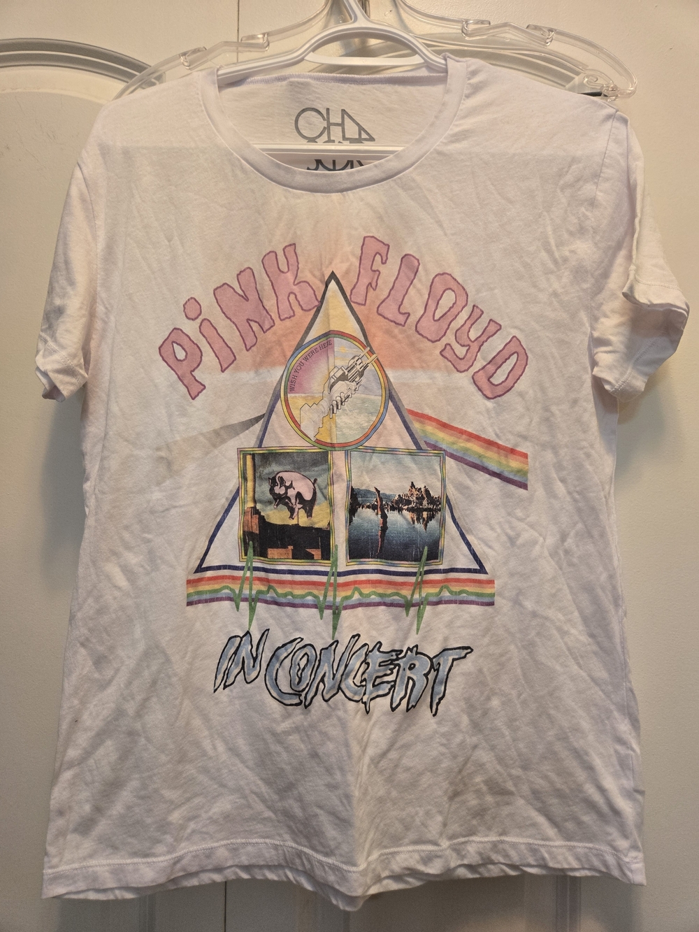 Pink Floyd White Graphic Concert Tee - Women's